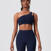 Asymmetrical One-Shoulder Cutout Sports Bra