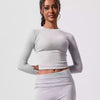 Seamless Sculpting Crew Neck Long Sleeve Crop