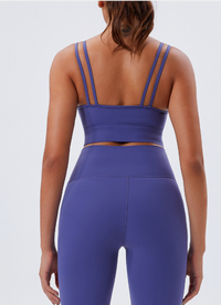Eco-Friendly Basic Sports Top Blue back view
