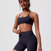 Crisscross Open-Back Adjustable Strap Sports Bra