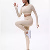 Open Back Long Sleeve Yoga & Plates Top