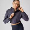 Half-Zip Cropped Sports Sweatshirt