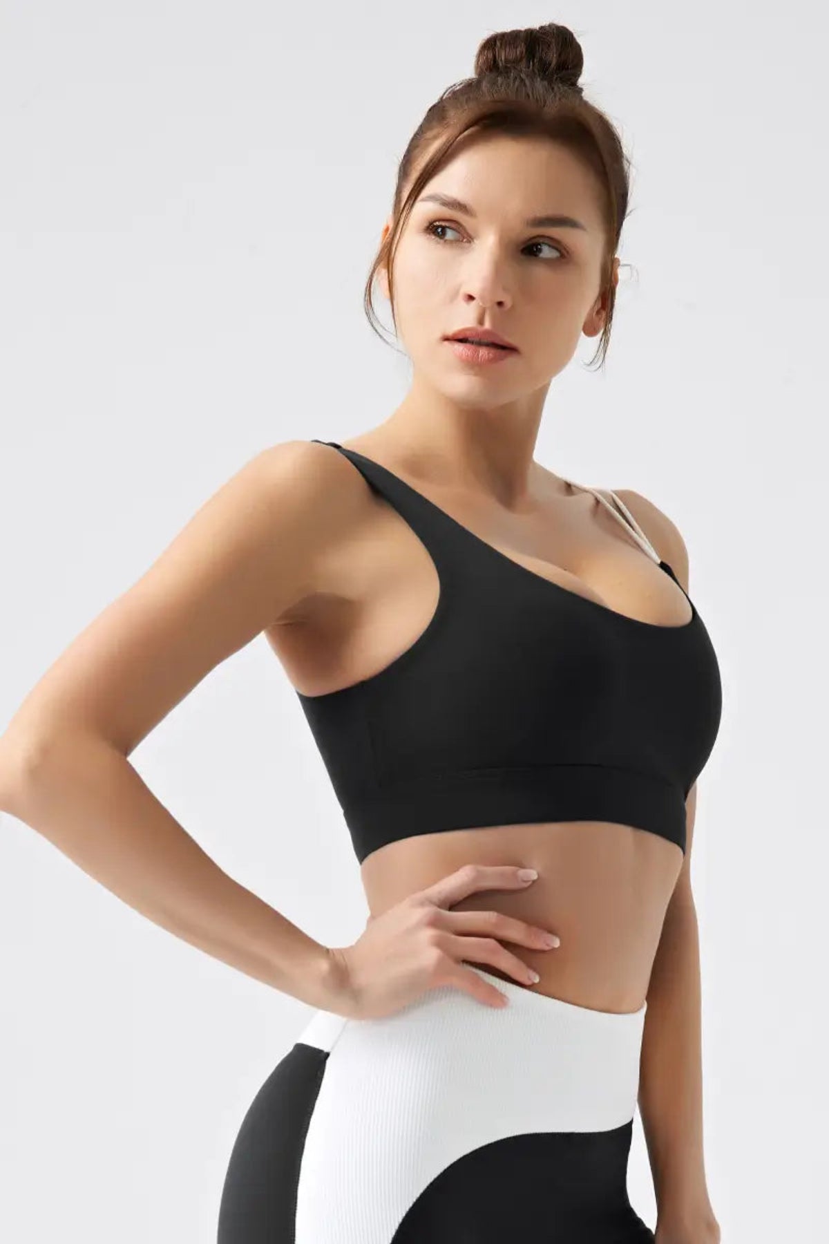 Horizon Asymmetric Bra Black 2