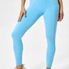 Eco-Friendly Color-Blocked Women’s High-Waisted Leggings