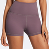 Lilac Ribbed Slim-Fit Gym Shorts