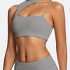 One-Shoulder Cutout Active Bra