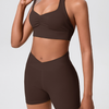 Halter Neck Ruched Sports Bra